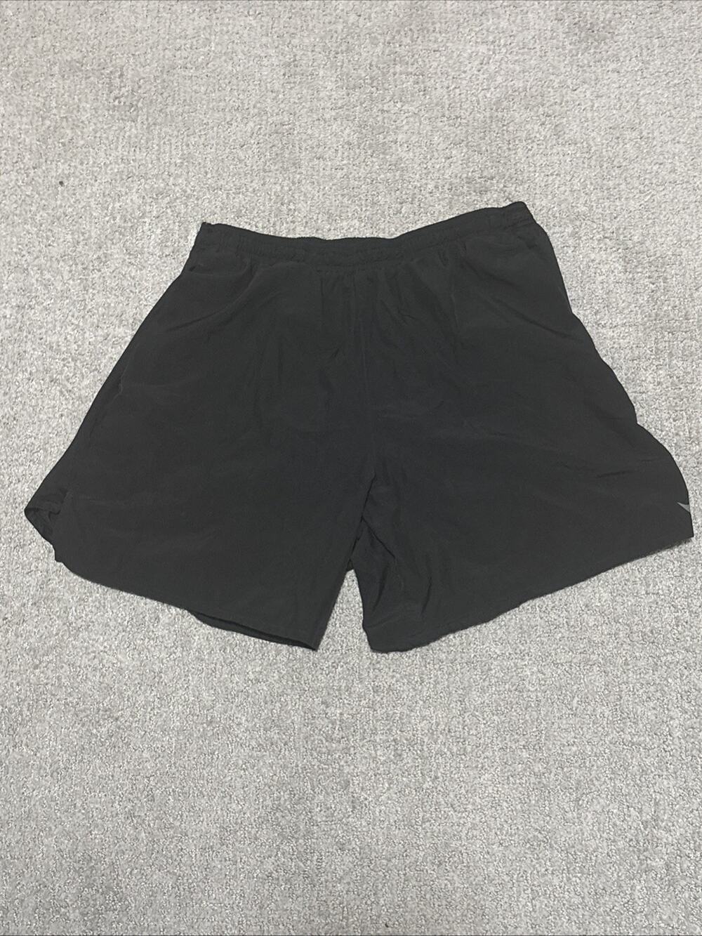 Nike Dri-FIT Men’s Lined running shorts Black 7” Inseam Swoosh Size XL